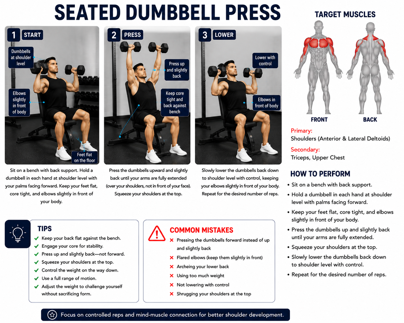 Seated Dumbbell Press